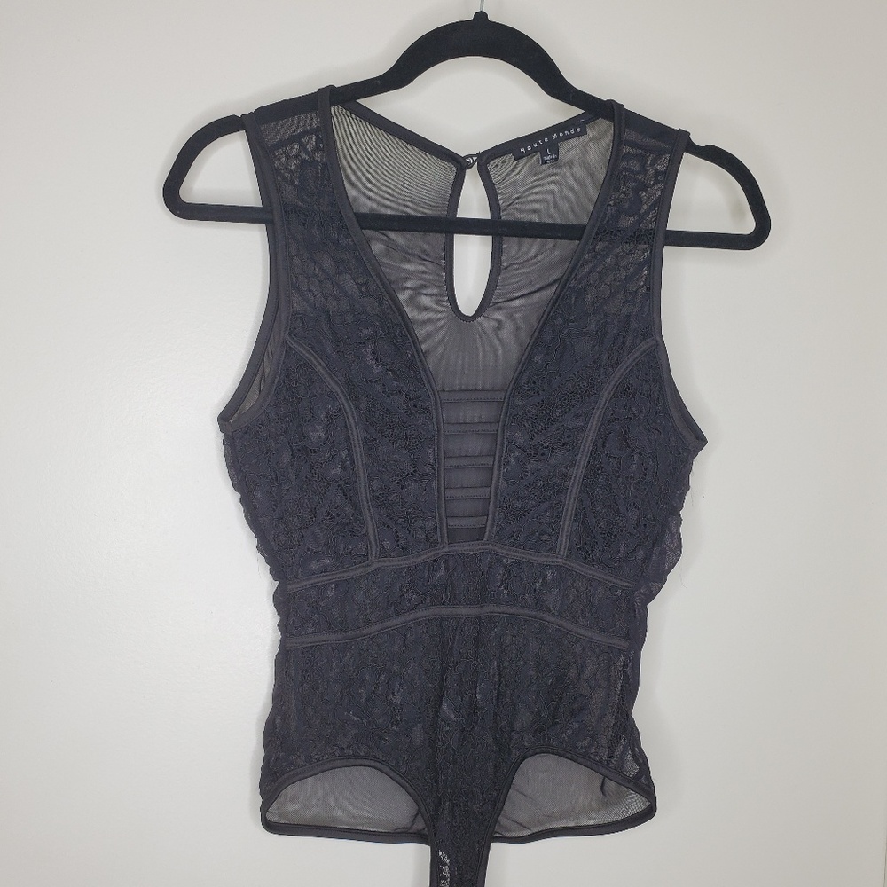 Black lace bodysuit